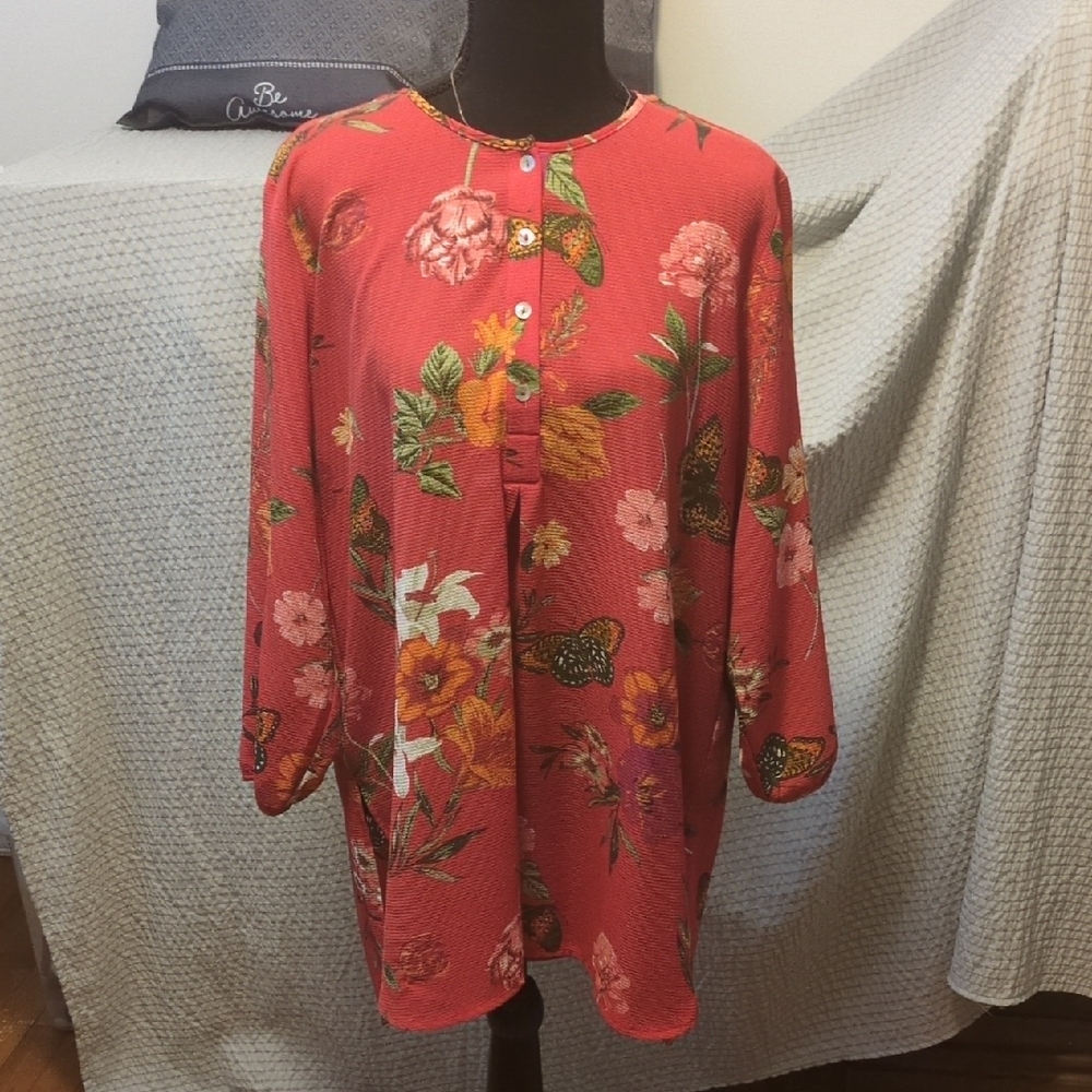 Floral Button-Up Women's Top